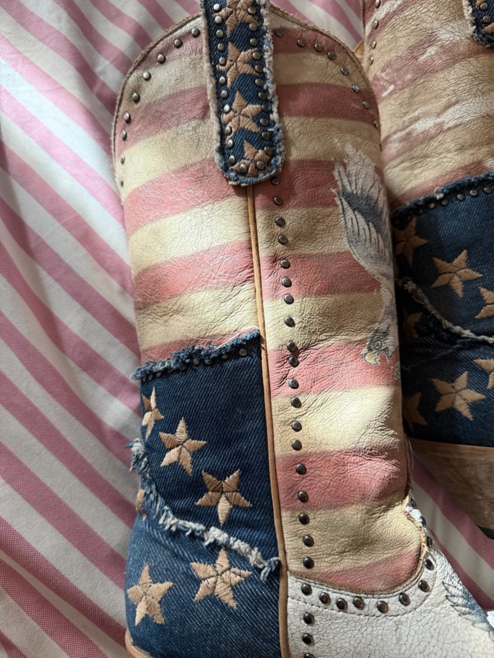Old Gringo Tan & Blue Leather Cowboy Boots - Picture 5 of 7